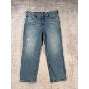J Crew Jeans Womens 30P Blue Medium Wash Classic Straight Reimagined Stretch